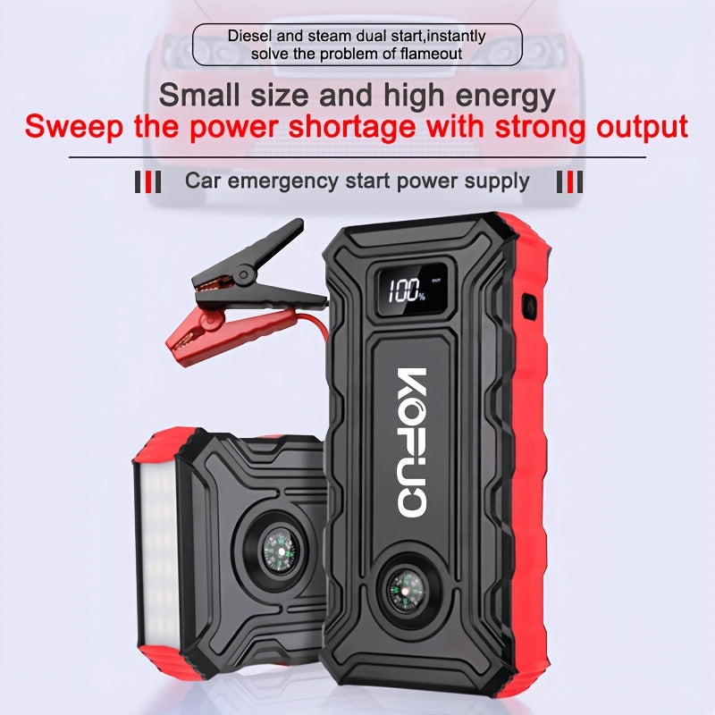 kopuo  Portable Emergency Car Starter ,Car Emergency Start Power Bank with Display