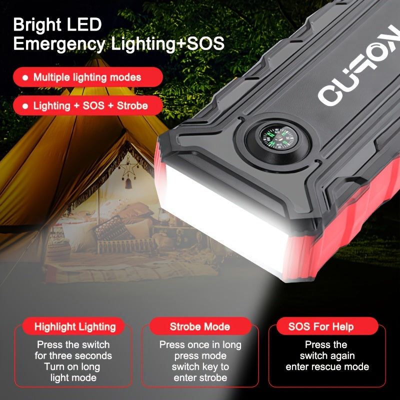 kopuo  Portable Emergency Car Starter ,Car Emergency Start Power Bank with Display