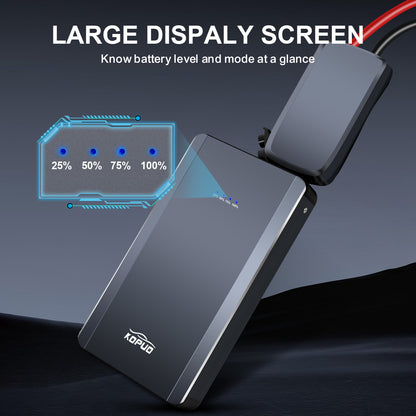 KOPUO 5000A Car Battery Jump Starter(9.0L Gas/8.0L Diesel)Portable Car Jump Starter Battery Pack/box,12V Car Battery Jumper Starter with Safety Jumper Cables, Fast Charge, Lights, Compact