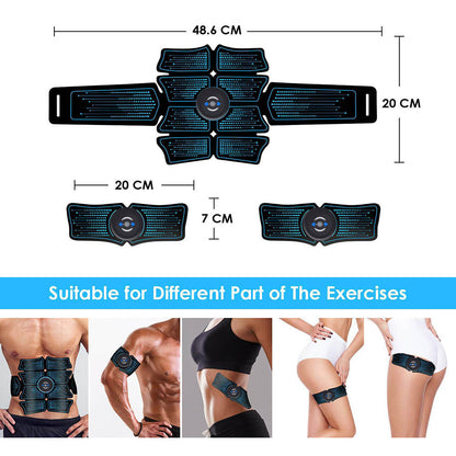 ABS Stimulator Workout Equipment, Ab Machine USB Rechargeable Gear for Abdomen/Arm/Leg, Strength Training Equipment for Men and Women