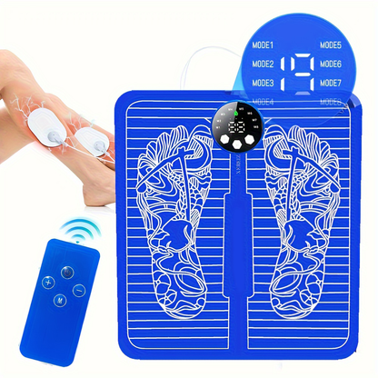 MS Pulse Foot Massage Mat, Foot Bioelectric Acupoint Massage Mat, USB Rechargeable Portable Durable Foot Massager for Cycle Office Home Use, Relax Muscles